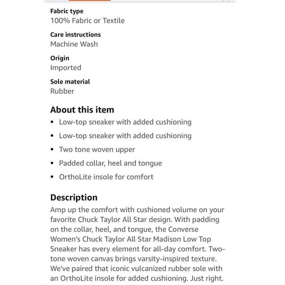 Converse Women's Chuck Taylor All Star Varsity Madison Low Top Sneaker 563446F - Picture 6 of 7